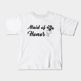 Maid of Honor with Bouquet Wedding Gift Kids T-Shirt